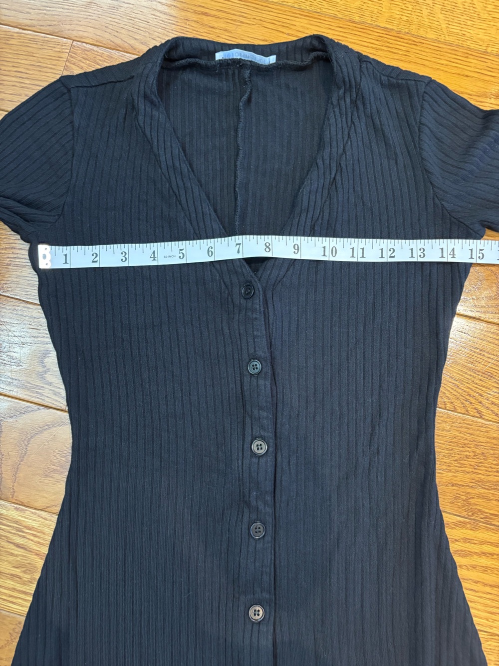 Reformation Ricky Knit Ribbed Black Dress - Picture 10 of 13